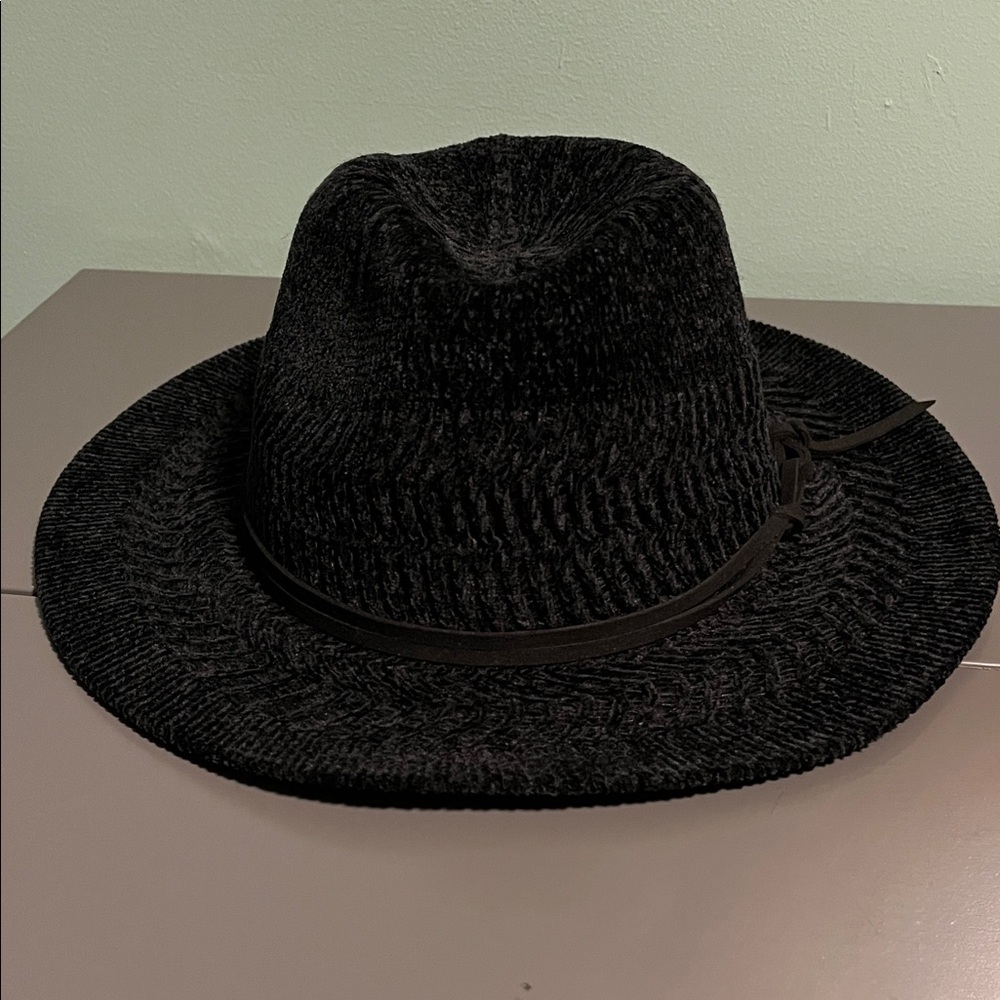 Anne Klein Black Textured Hat